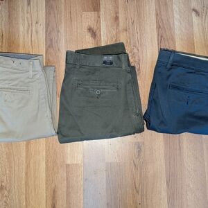 J. Crew Men's Chinos in Black, Olive, and Tan (25 each)